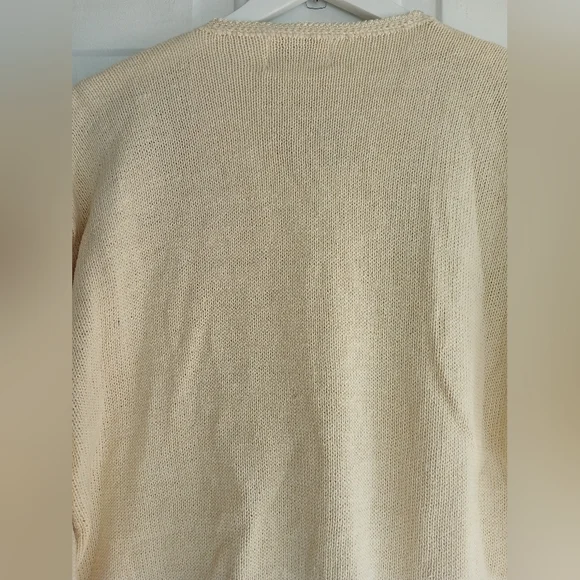 Jenny Grandmother Floral Embroidered & beaded Colorful button Up Sweater Large - Picture 12 of 12